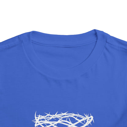 Toddler Tee — "Saved by Grace" Christian Crown of Thorns Shirt (Ephesians 2:8)