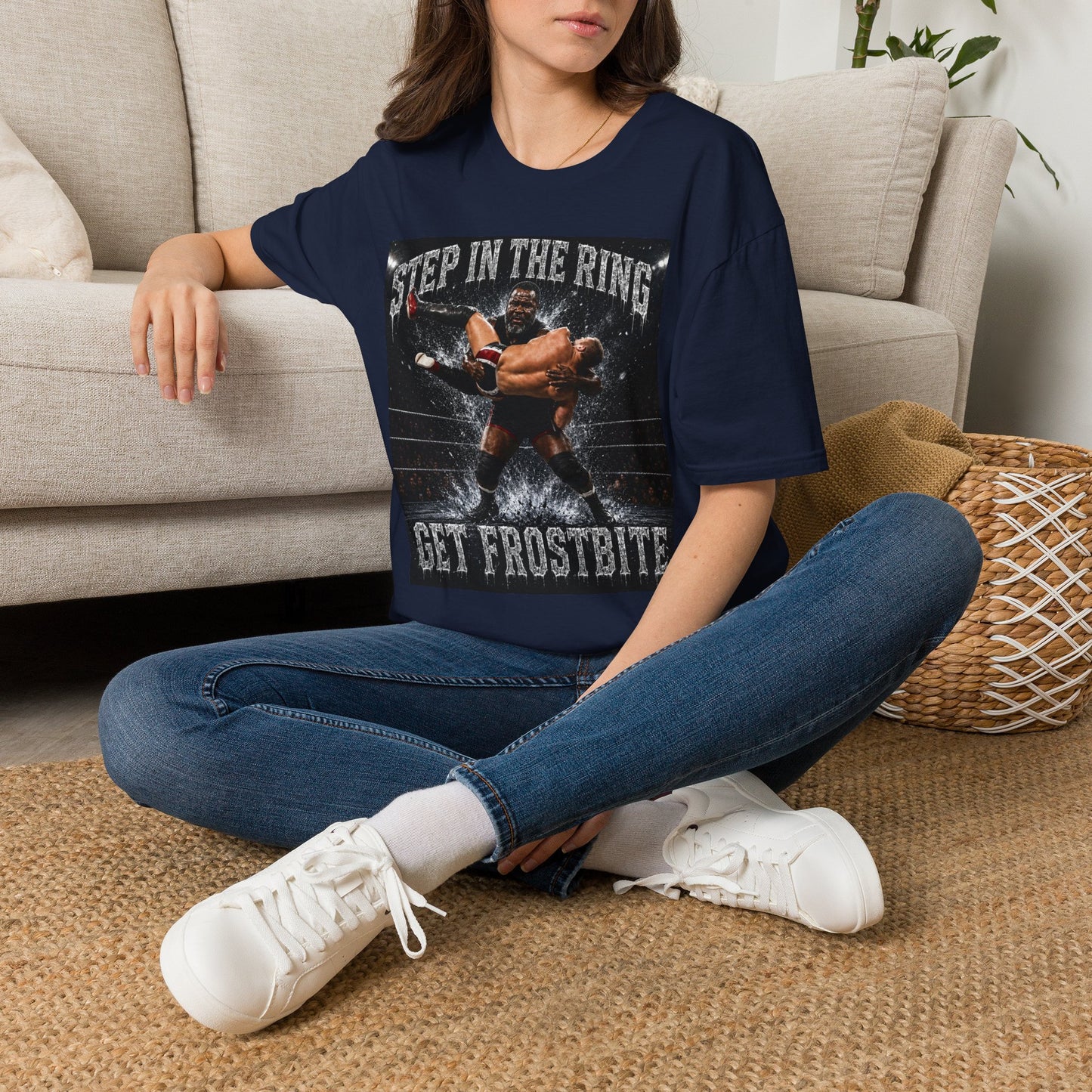 Step in the Ring T-Shirt — 'Get Frostbite' Wrestling Graphic Tee