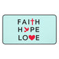 Faith Hope Love Desk Mat — Christian Inspirational Mousepad with Cross, Dove & Heart