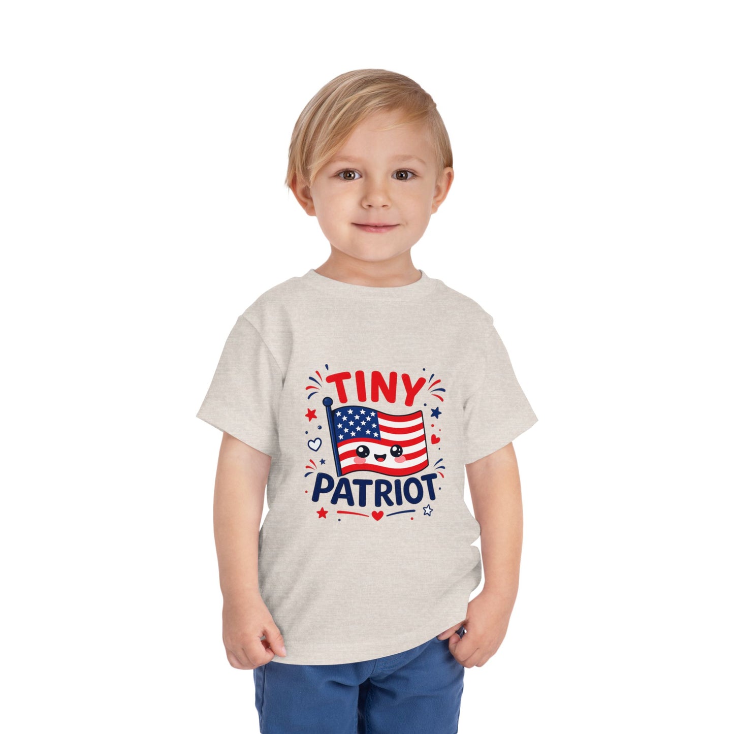 Tiny Patriot Toddler Tee – Cute American Flag 4th of July Shirt