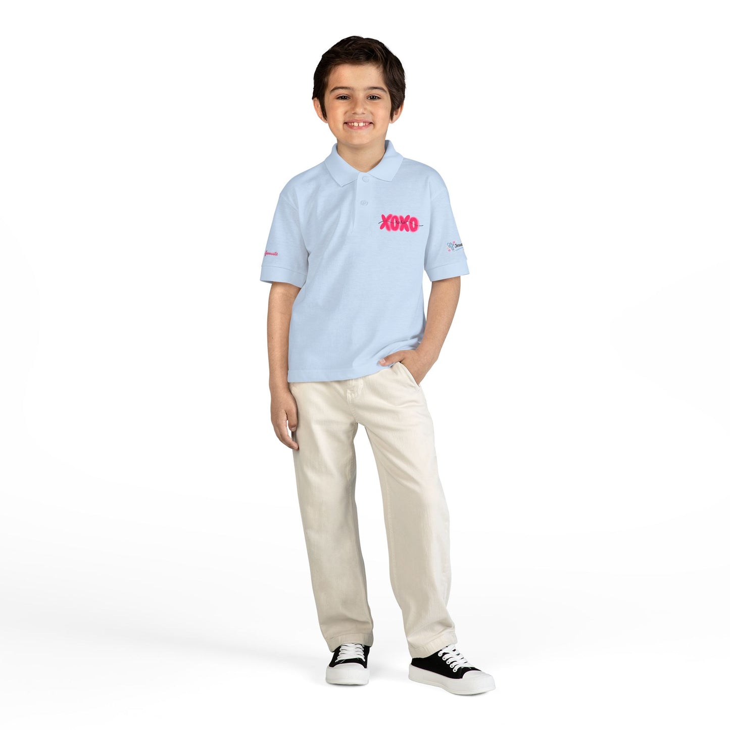 Youth Polo — "I Am A Child of God" Flamingo Christian Kids Shirt