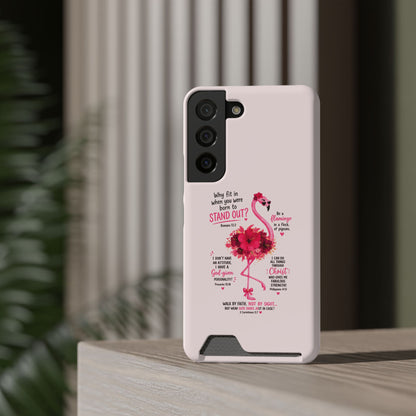 Flamingo 'Stand Out' Phone Card Case — Slim Wallet iPhone Case
