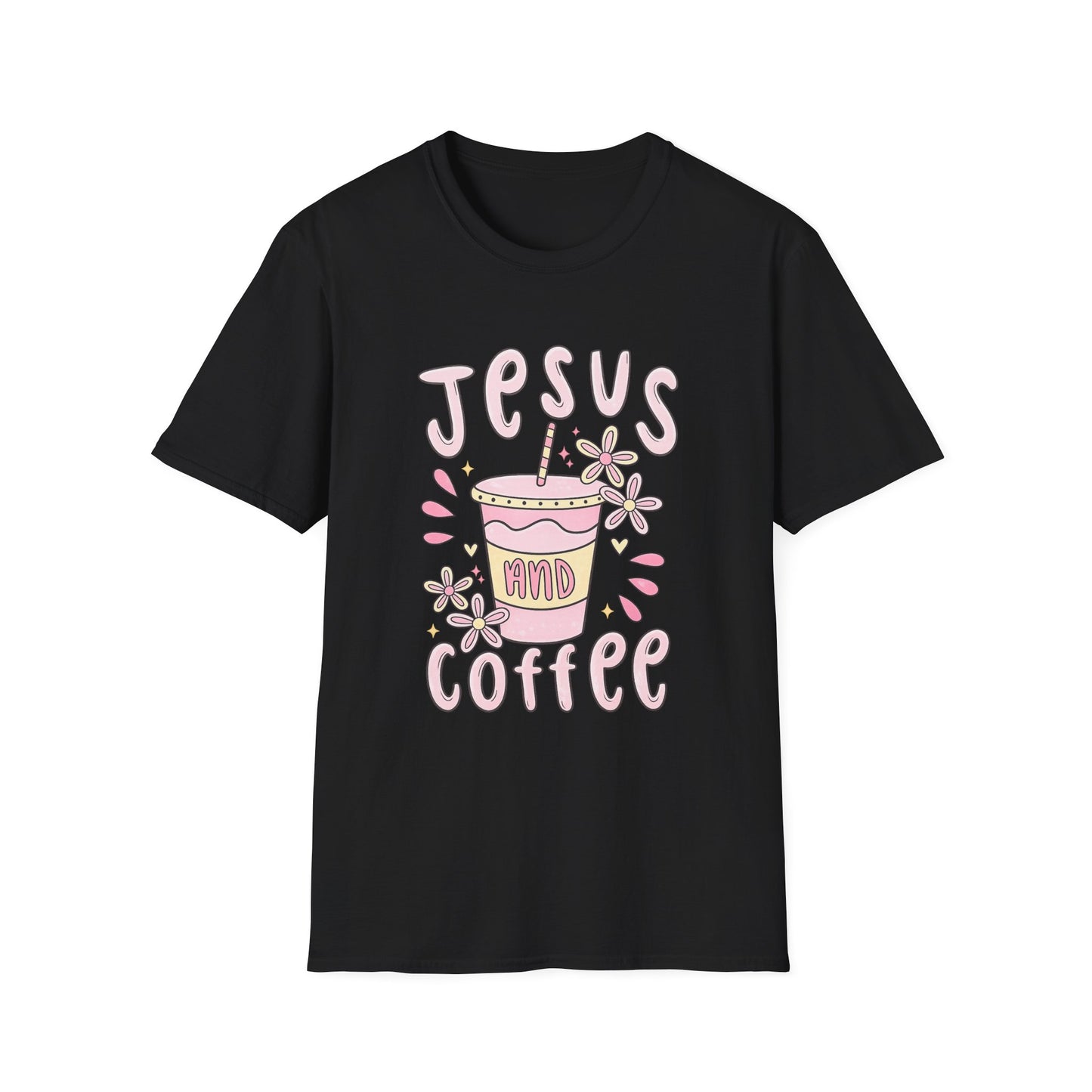 Jesus & Coffee T-Shirt — Cute Pastel Faith Graphic Tee