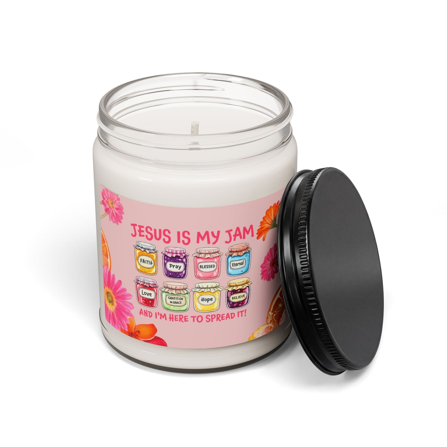 Christian 'Jesus Is My Jam' Scented Soy Candle — 9oz Inspirational Gift