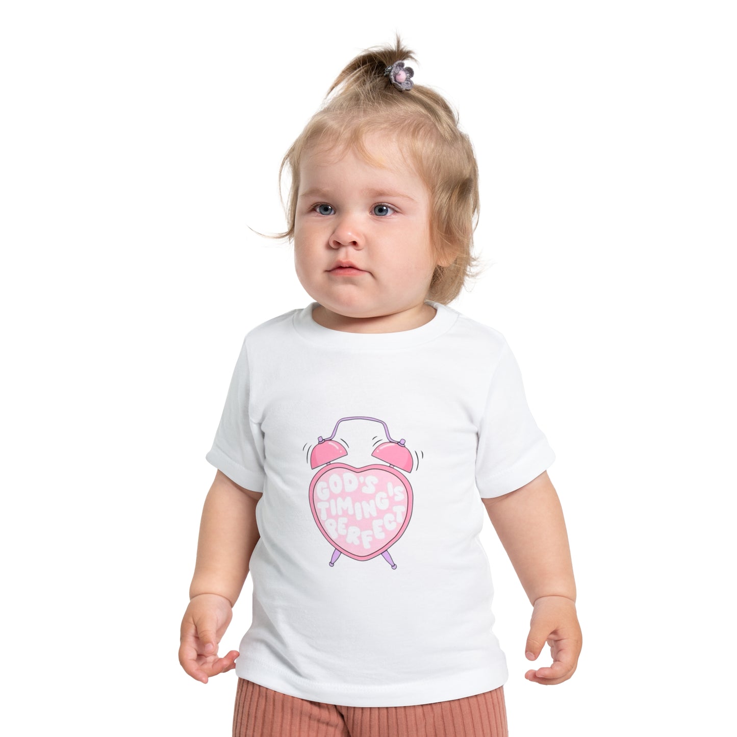 Baby T-Shirt — Pink "Child of God" Heart Alarm Design