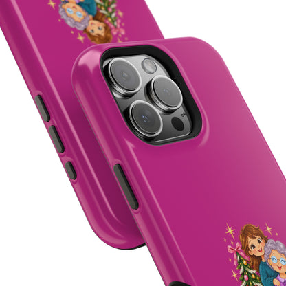 Magenta Christmas Grandma Phone Case — "Abuela, eres un regalo de Dios. ¡Feliz Navidad!" Magnetic Impact-Resistant
