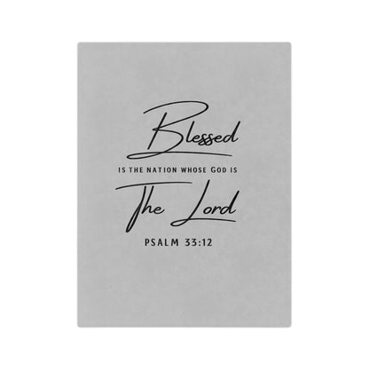 Blessed Is The Nation Microfiber Blanket — Psalm 33:12 Inspirational Throw