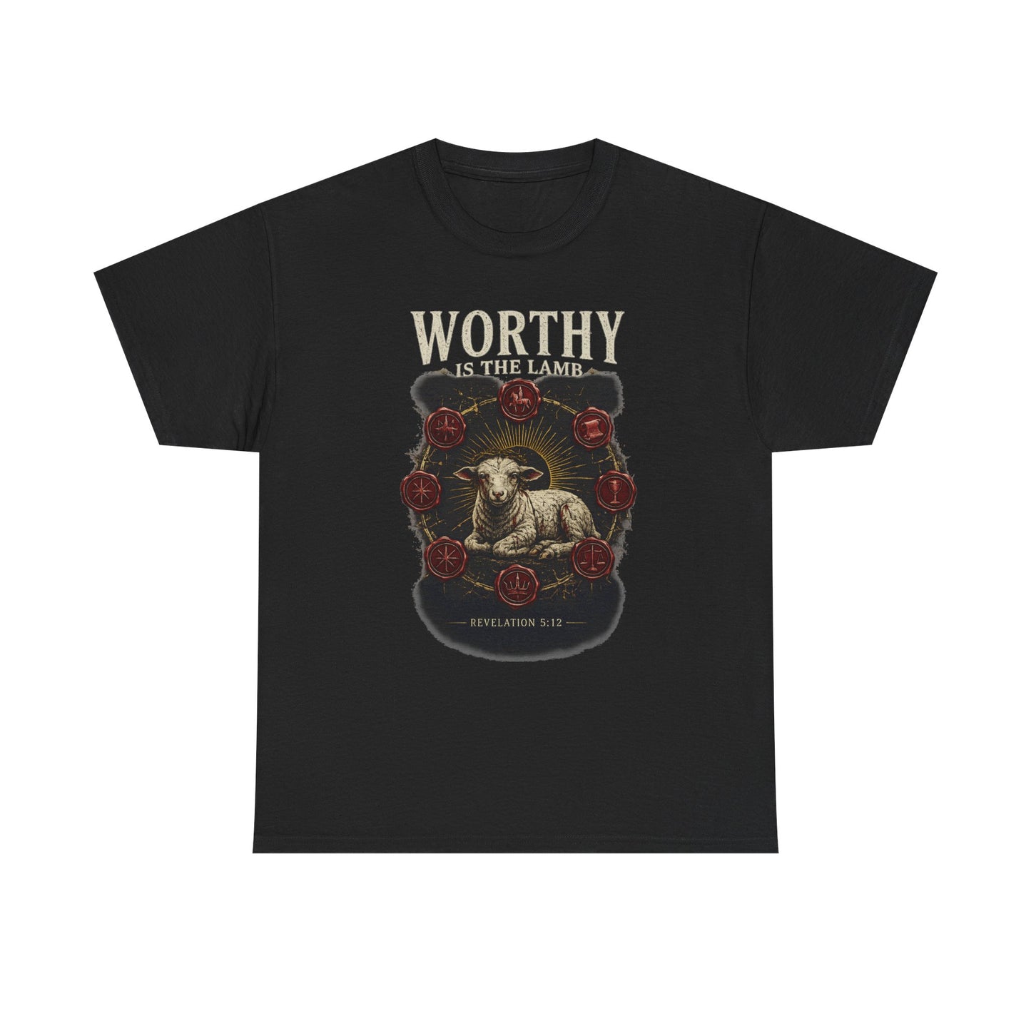 'Worthy Is The Lamb' Tee – Revelation 5:12 Bible Verse Shirt