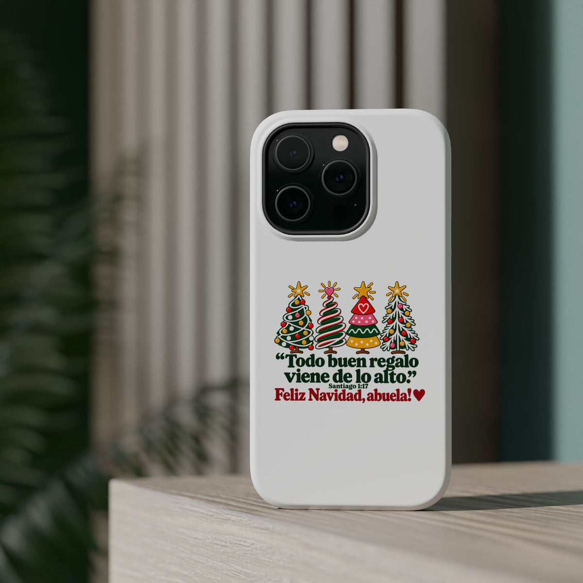 Christmas Grandma Phone Case — “Todo buen regalo viene de lo alto” Magnetic Impact-Resistant Case