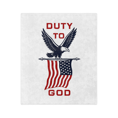 Duty to God American Eagle Blanket