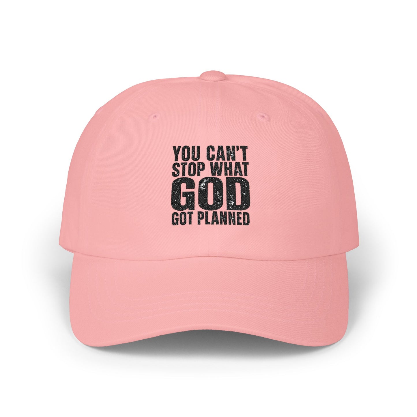 You Can't Stop What God Got Planned Dad Cap — Christian Inspirational Baseball Hat