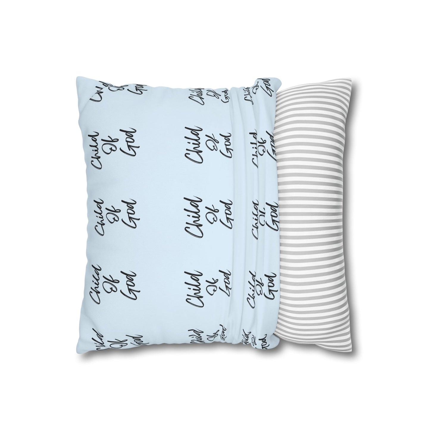 American Flag Throw Pillowcase – Patriotic "God Bless" Canvas Square Pillow Cover