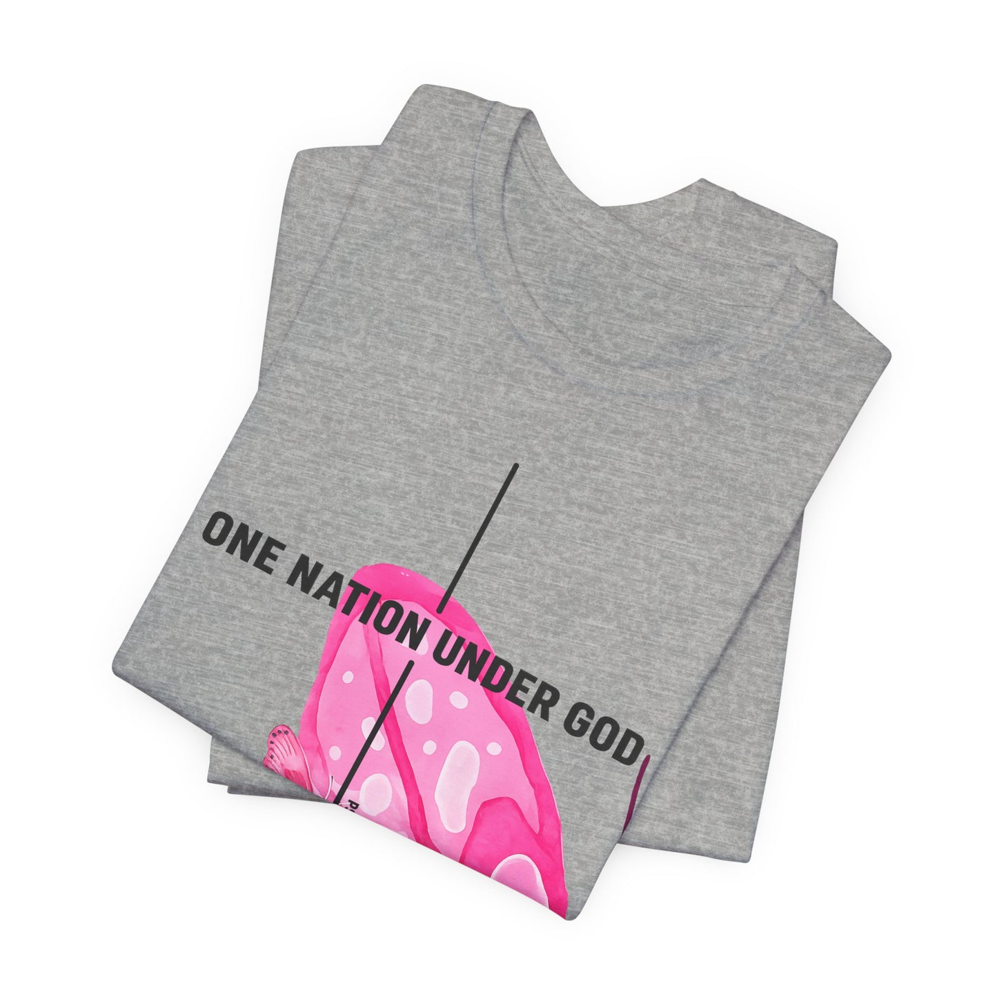 Created Butterfly T-Shirt — "One Nation Under God" Christian Inspirational Tee
