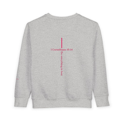 Toddler Sweatshirt — "I Roll With Jesus" Christian Toddler Tee