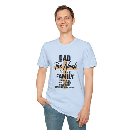 Dad The Noah of the Family T-Shirt — Christian Father Faith Shirt
