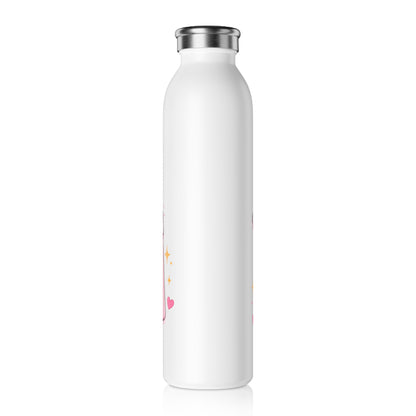 Slim Water Bottle — Pink Scripture Clapperboard “Let God Direct Your Life” Inspirational Bottle