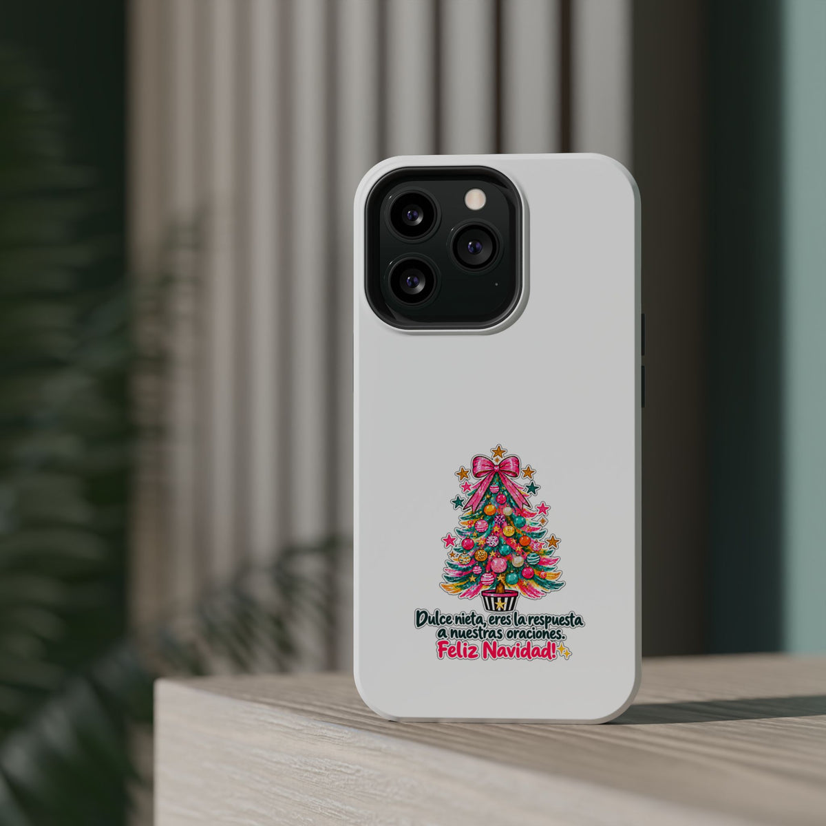 Spanish| Christmas Tree Phone Case - "Feliz Navidad" Spanish Holiday Magnetic Impact-Resistant Case