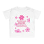 Baby T-Shirt — Pink Floral Christian Baby Tee “I Roll with Jesus” Inspirational Infant Shirt