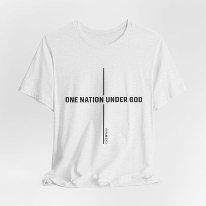 Christian Fish Tee — Small Circular 'JESUS' Design, Faith Graphic Shirt