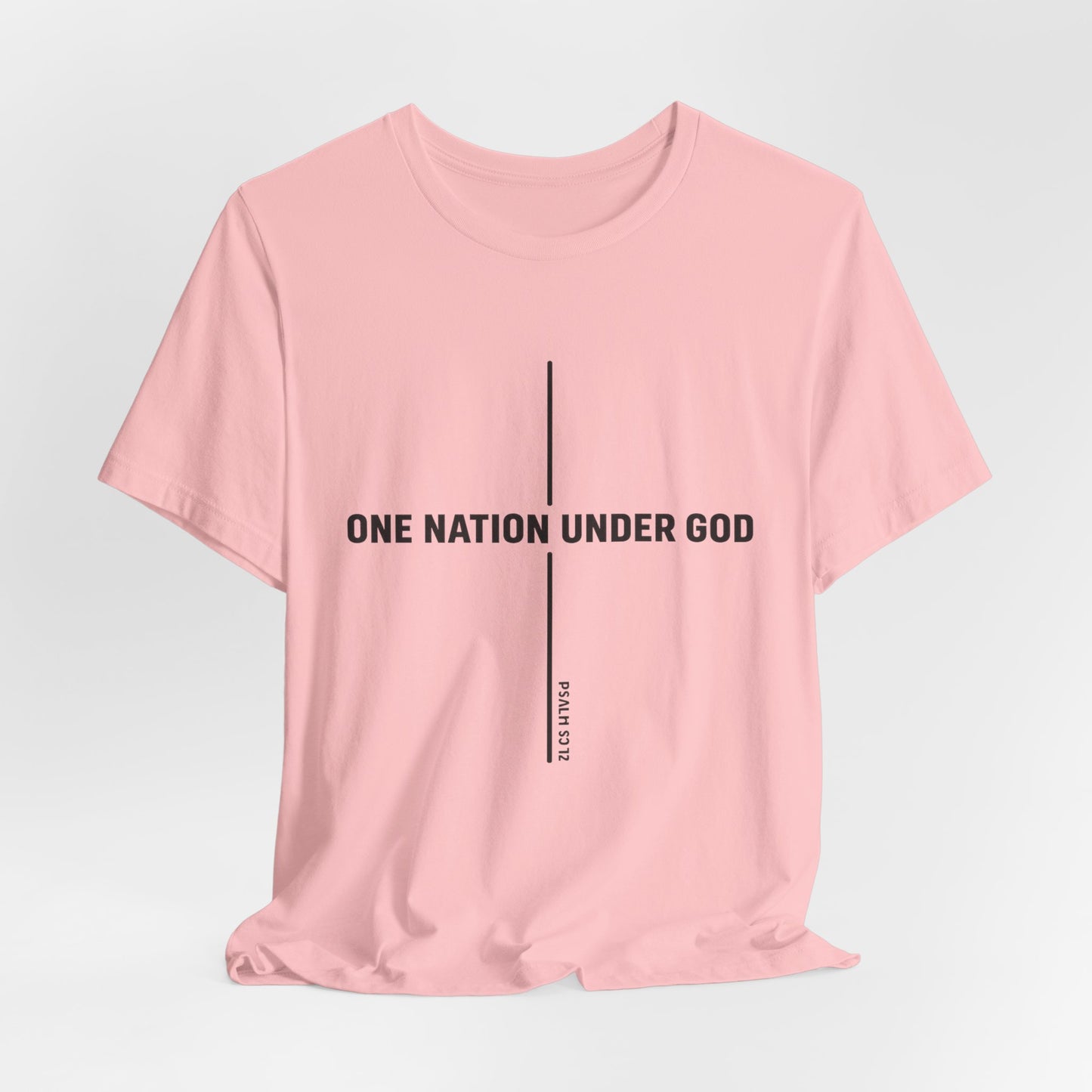 Christian Fish Tee — Small Circular 'JESUS' Design, Faith Graphic Shirt