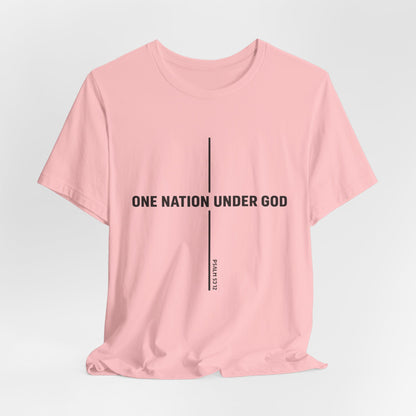 Christian Fish Tee — Small Circular 'JESUS' Design, Faith Graphic Shirt
