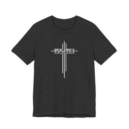 Christian Cross T-Shirt – Subtle White Cross Faith Tee
