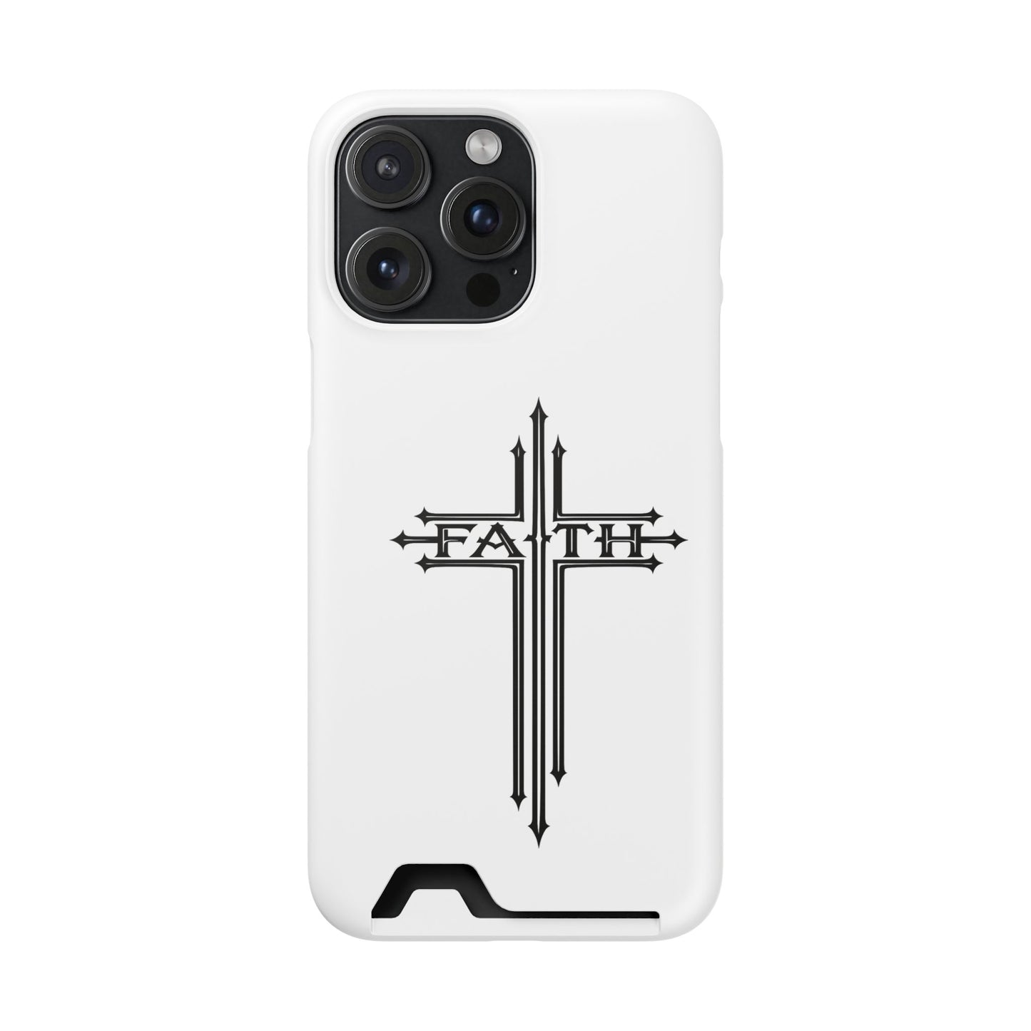 Faith Cross Phone Case with Card Holder — Slim Protective Wallet Case