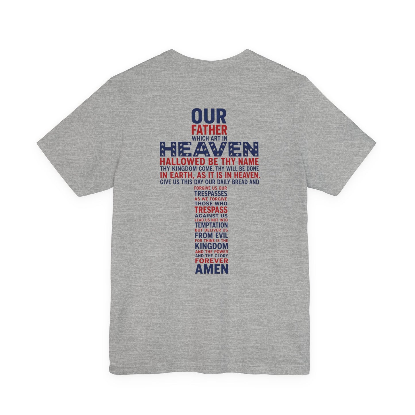 'Our Father' Lord's Prayer  Design -double print T shirt