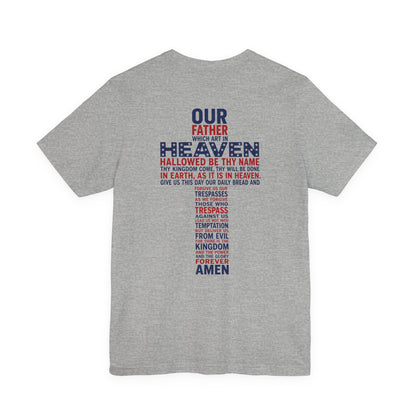 'Our Father' Lord's Prayer  Design -double print T shirt