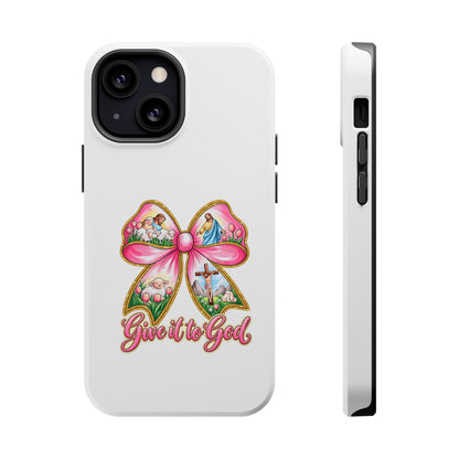 Give It to God Phone Case — Floral Bow Christian iPhone Cover