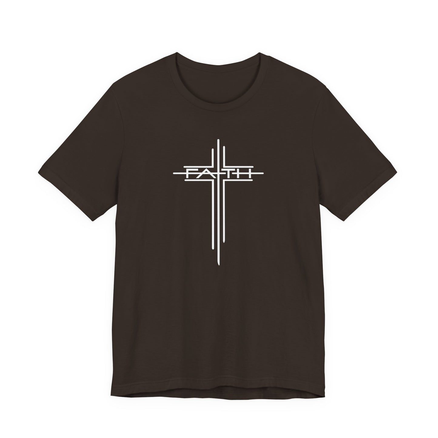 Christian Cross T-Shirt – Subtle White Cross Faith Tee
