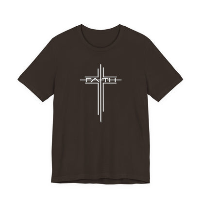 Christian Cross T-Shirt – Subtle White Cross Faith Tee
