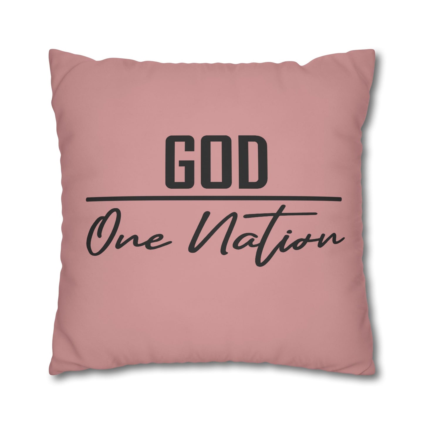 CREATED WITH A PURPOSE & GOD UNDER ONE NATION Canvas Pillowcase