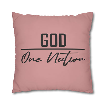CREATED WITH A PURPOSE & GOD UNDER ONE NATION Canvas Pillowcase
