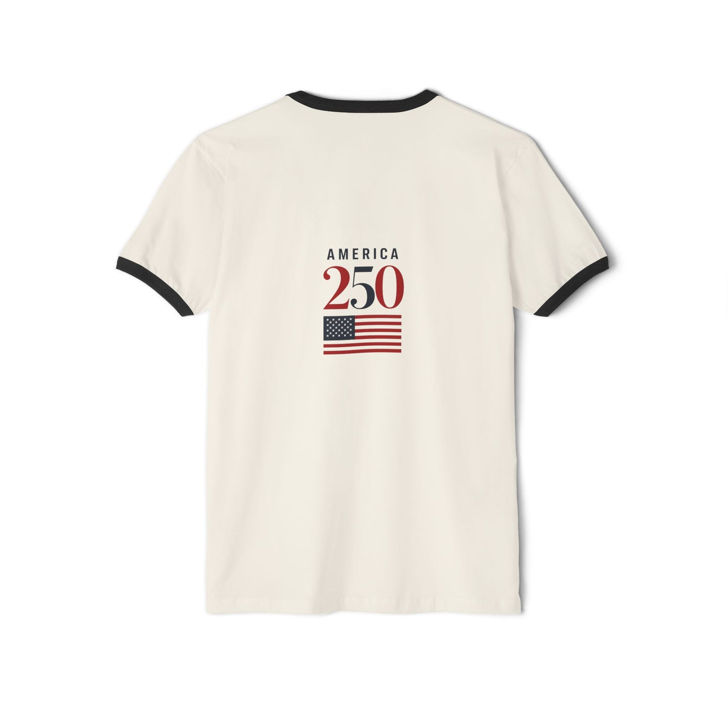 Stand for the Flag, Kneel for the Cross Ringer T-Shirt — America 250 Patriotic Tee
