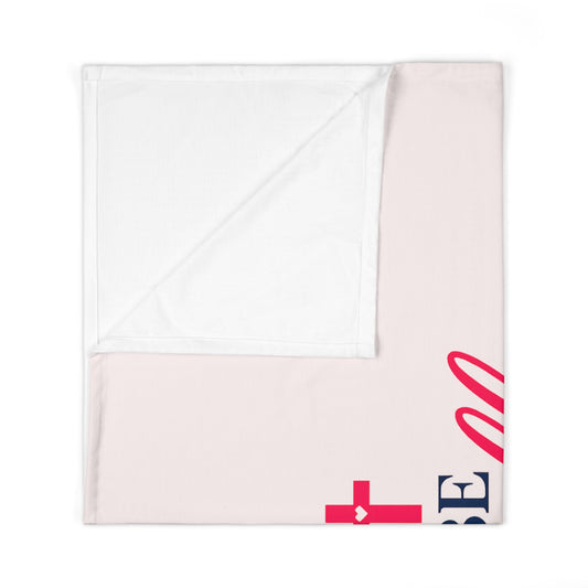 Baby Swaddle Blanket — "Be Still and Know That I Am God" Christian Psalm 46:10 Newborn Swaddle