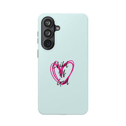 Phone Case — "Child of God" Pink Heart Magnetic Impact-Resistant