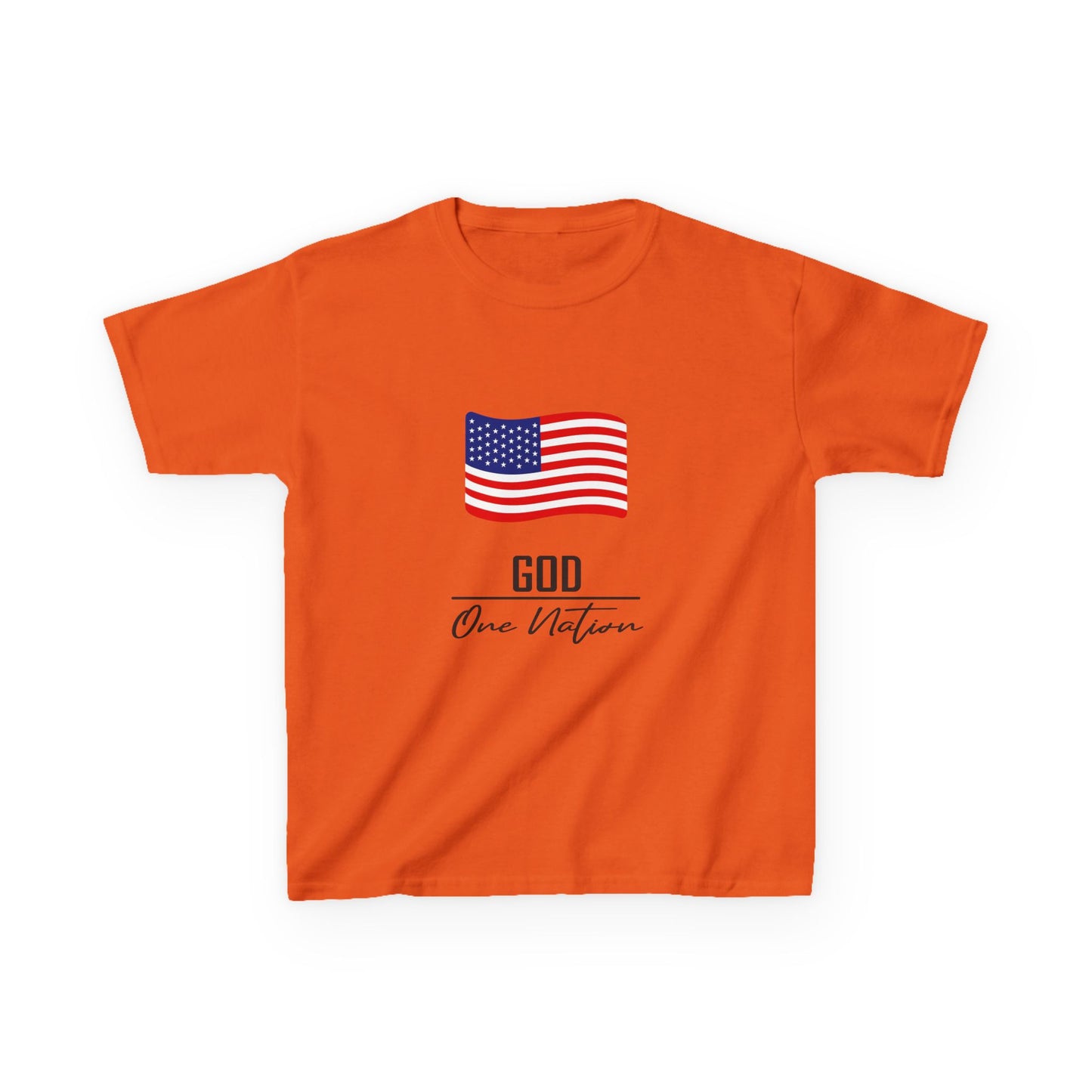 UNISEX Kids Tee — American Flag 'God One Nation' Patriotic T‑Shirt