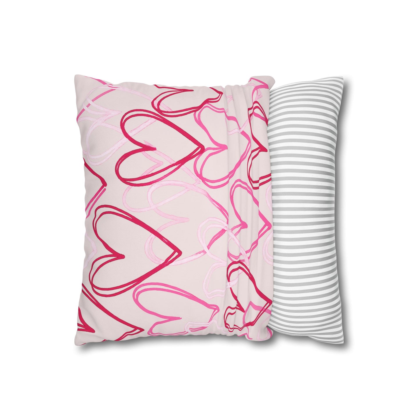 Do Everything in Love Pillowcase — Pink Christian Decorative Throw Pillow