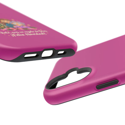Magenta Christmas Grandma Phone Case — "Abuela, eres un regalo de Dios. ¡Feliz Navidad!" Magnetic Impact-Resistant