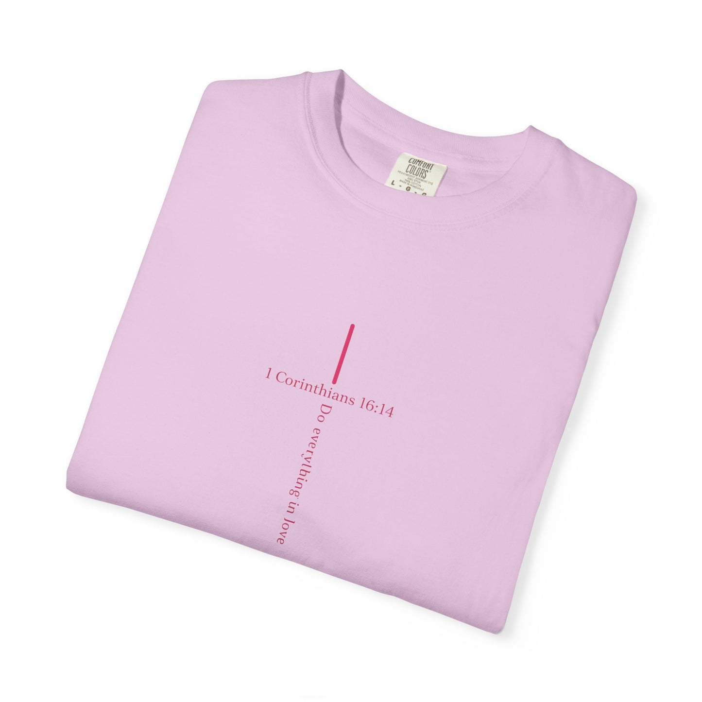 Minimalist Cross Tee — Subtle Vertical 'I Crossed Your Line' Graphic