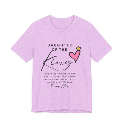 Daughter of the King T-Shirt — Faith-Based Christian Tee with Heart Crown Design