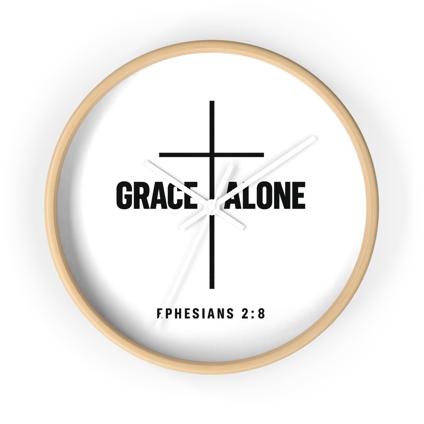 Prayer Cross Wall Clock — 'Our Father in Heaven' Inspirational Christian Clock