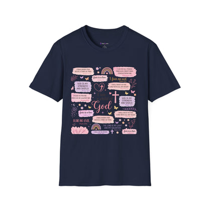 Christian Inspirational T-Shirt — “I am a child of God” Pink Scripture Tee