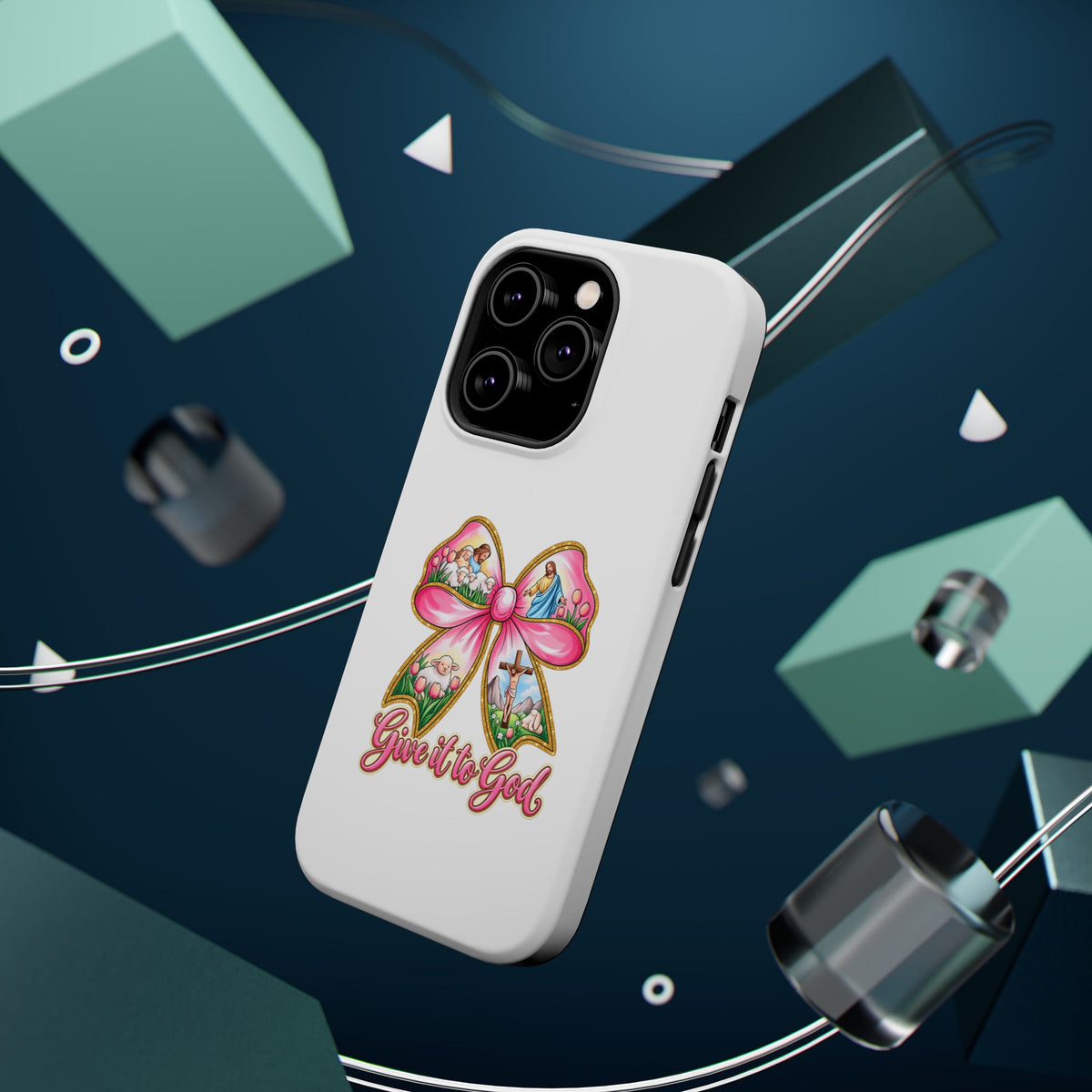 Give It to God Phone Case — Floral Bow Christian iPhone Cover