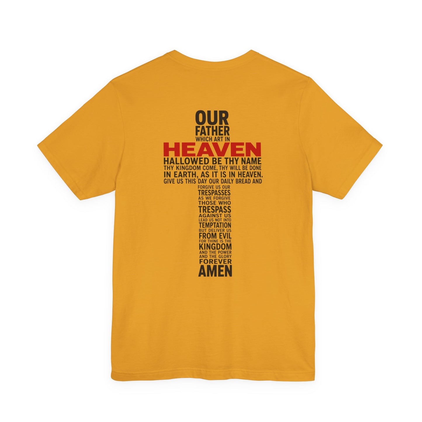 Matthew 6 Prayer Cross Tee — Our Father Lord's Prayer Christian T-Shirt
