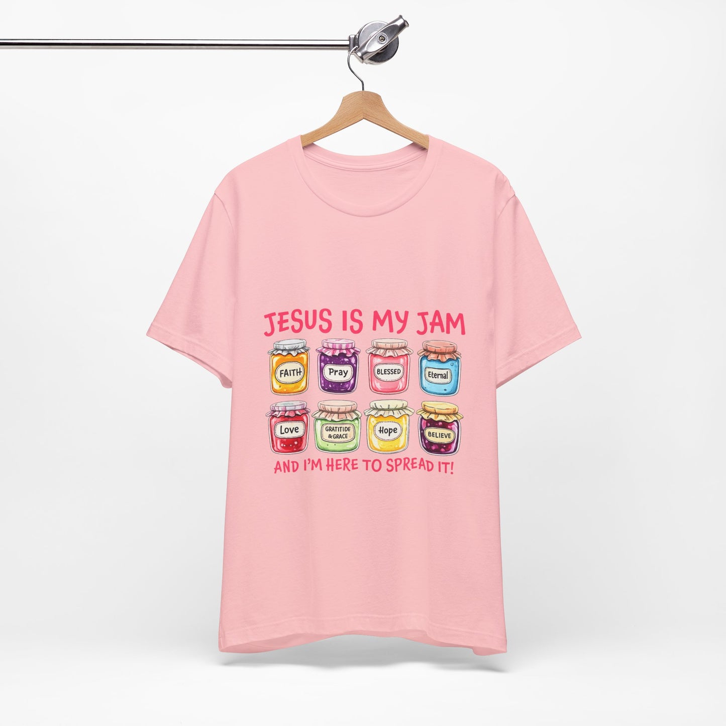 Christian T-Shirt — "Jesus Is My Jam" Jam Jar Graphic Tee