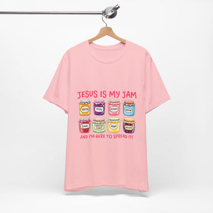 Christian T-Shirt — "Jesus Is My Jam" Jam Jar Graphic Tee