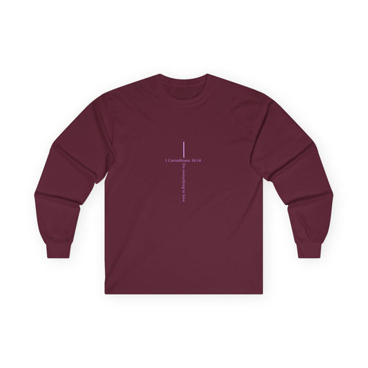 Inspirational Faith Long Sleeve Tee — "For I Know the Plans I Have for You"