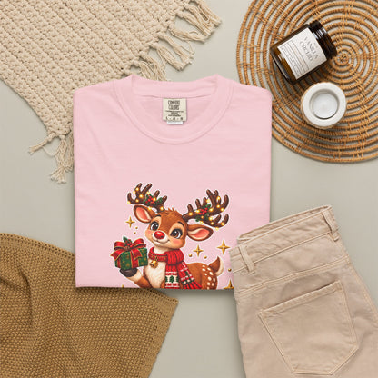 Christmas Reindeer T-Shirt — "Sweet Granddaughter You're an Answered Prayer" Holiday Tee
